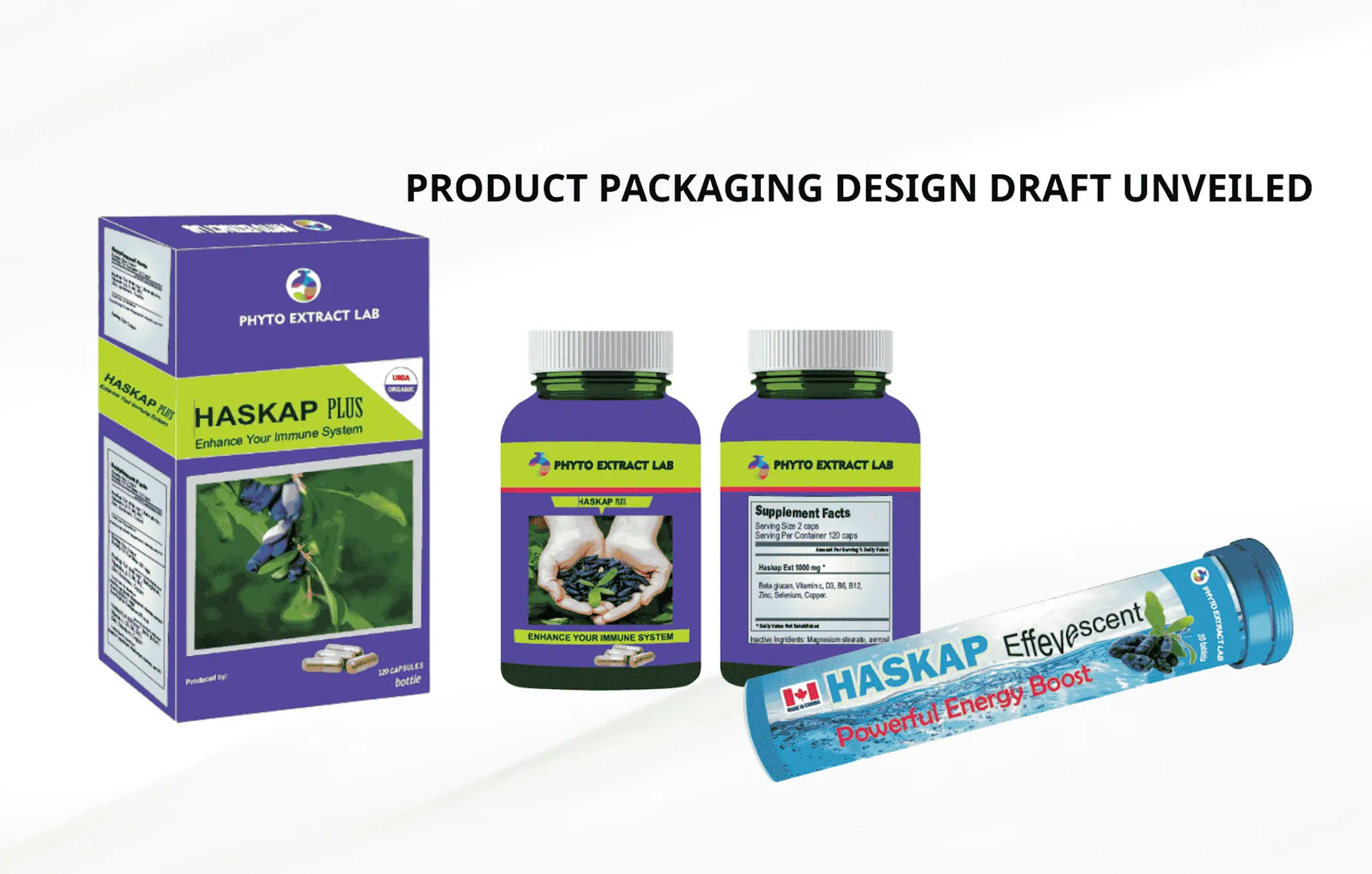 Product Packaging Design Draft Unveiled: A Step Forward For Phyto Extract Lab